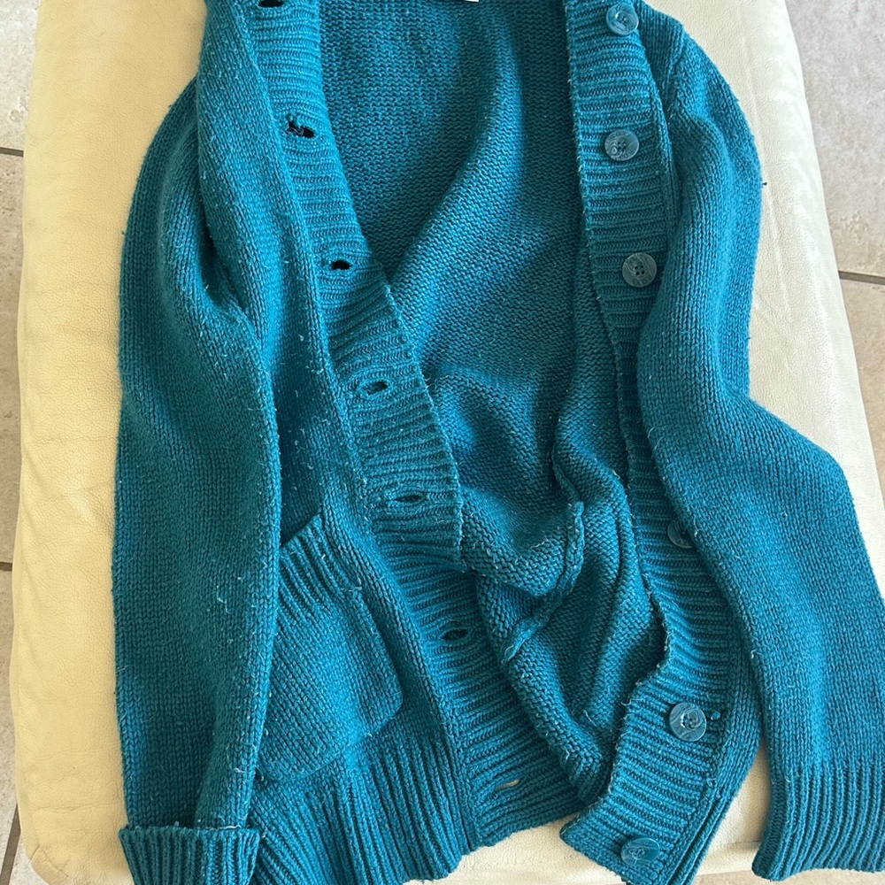 Roxy Teal Knit Cardigan